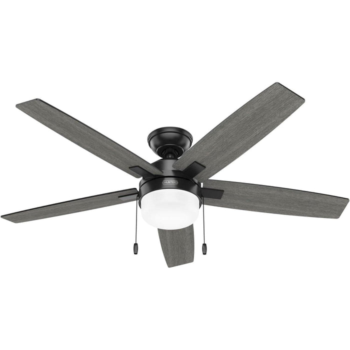 Matte Black Ceiling Fan, Hugger Ceiling Fans, Home Ceiling Fan-11-ErisView
