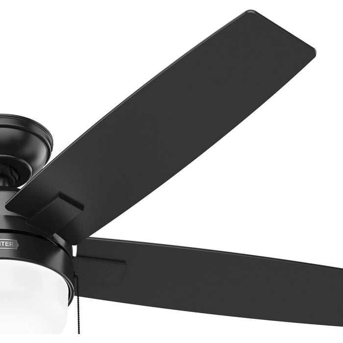 Matte Black Ceiling Fan, Hugger Ceiling Fans, Home Ceiling Fan-13-ErisView