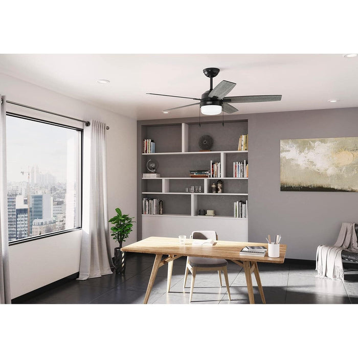 Matte Black Ceiling Fan, Hugger Ceiling Fans, Home Ceiling Fan-5-ErisView