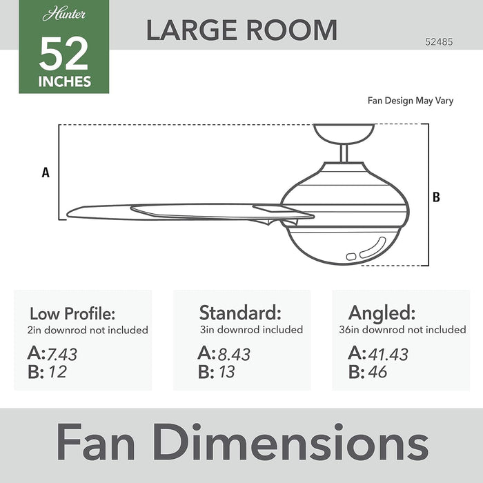 Matte Black Ceiling Fan, Hugger Ceiling Fans, Home Ceiling Fan-6-ErisView