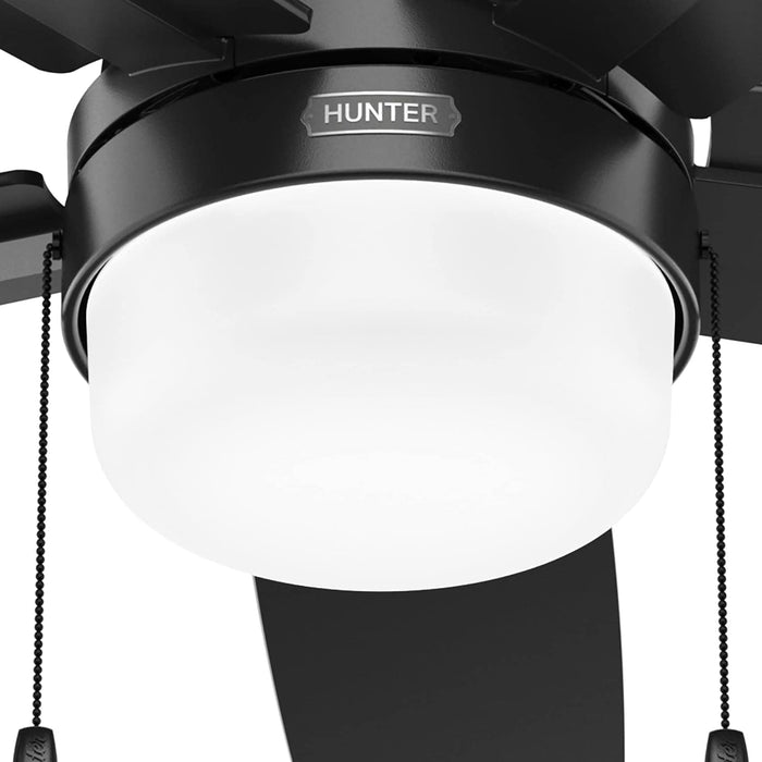 Matte Black Ceiling Fan, Hugger Ceiling Fans, Home Ceiling Fan-7-ErisView