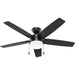 Matte Black Ceiling Fan, Hugger Ceiling Fans, Home Ceiling Fan-1-ErisView