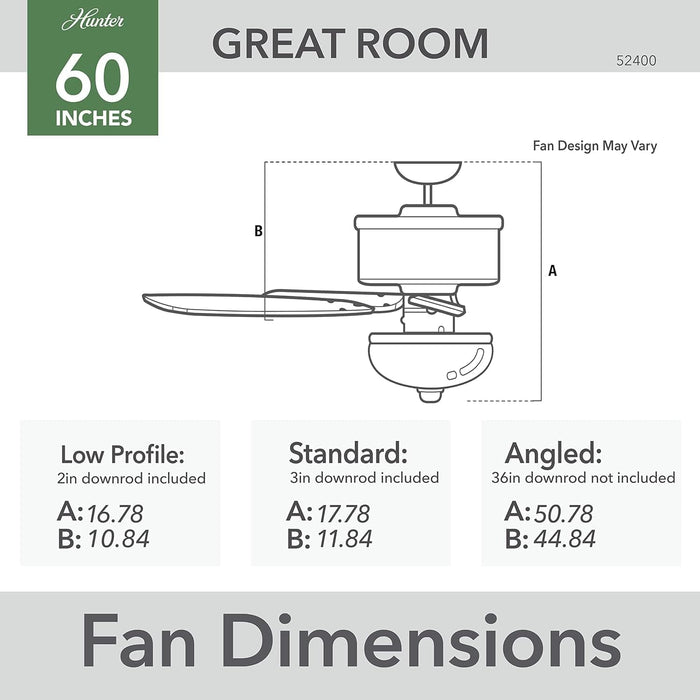 Matte Black Ceiling Fan, Hugger Ceiling Fans, Hugger Ceiling Fans-5-ErisView