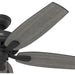 Matte Black Ceiling Fan, Mid Century Modern Ceiling Fan, Low Profile Ceiling Fan NO Light-11-ErisView
