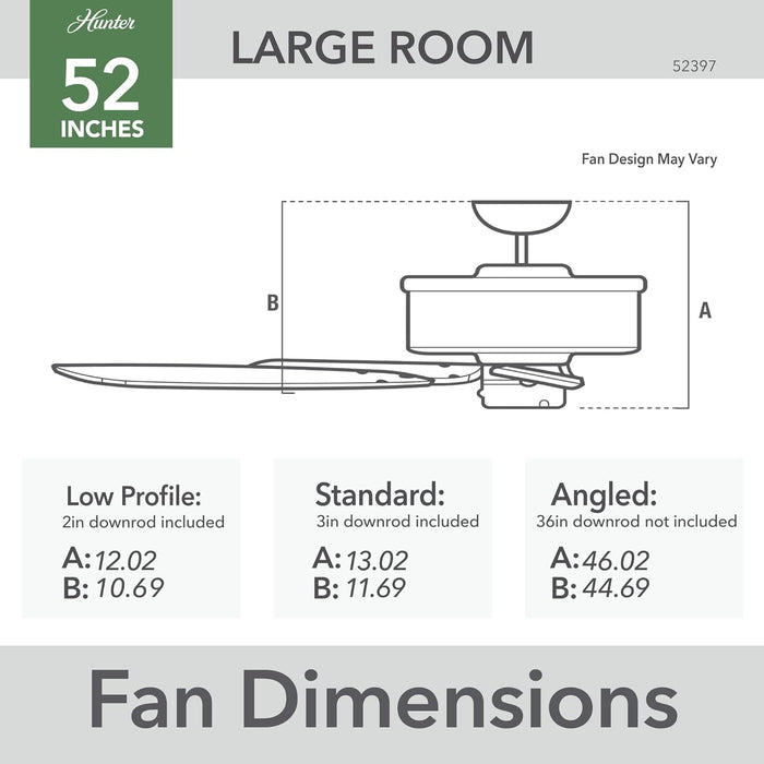 Matte Black Ceiling Fan, Mid Century Modern Ceiling Fan, Low Profile Ceiling Fan NO Light-6-ErisView