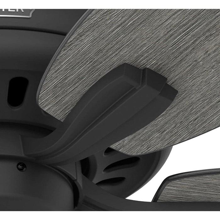 Matte Black Ceiling Fan, Mid Century Modern Ceiling Fan, Low Profile Ceiling Fan NO Light-8-ErisView