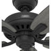 Matte Black Ceiling Fan, Mid Century Modern Ceiling Fan, Low Profile Ceiling Fan NO Light-9-ErisView