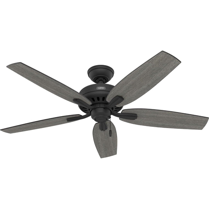 Matte Black Ceiling Fan, Mid Century Modern Ceiling Fan, Low Profile Ceiling Fan NO Light-1-ErisView