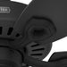 Matte Black Ceiling Fan with LED Light Kit and Pull Chain, Ceiling Hugger Ceiling Fan with Light-7-ErisView