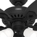 Matte Black Ceiling Fan with LED Light Kit and Pull Chain, Ceiling Hugger Ceiling Fan with Light-8-ErisView