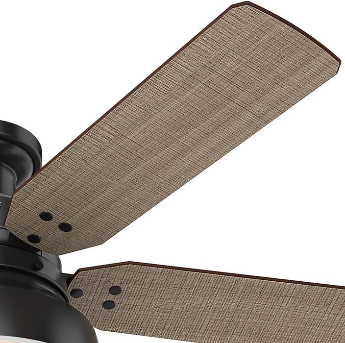 Matte Black Large Ceiling Fan with Light, Ceiling Hugger Ceiling Fans-3-ErisView