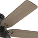 Matte Black Large Ceiling Fan with Light, Ceiling Hugger Ceiling Fans-3-ErisView