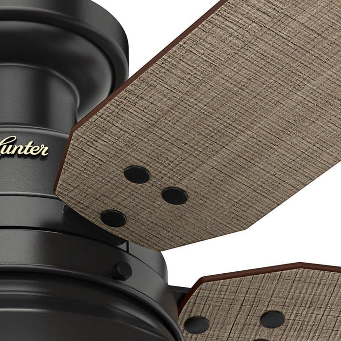 Matte Black Large Ceiling Fan with Light, Ceiling Hugger Ceiling Fans-5-ErisView