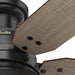 Matte Black Large Ceiling Fan with Light, Ceiling Hugger Ceiling Fans-5-ErisView