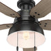 Matte Black Large Ceiling Fan with Light, Ceiling Hugger Ceiling Fans-6-ErisView