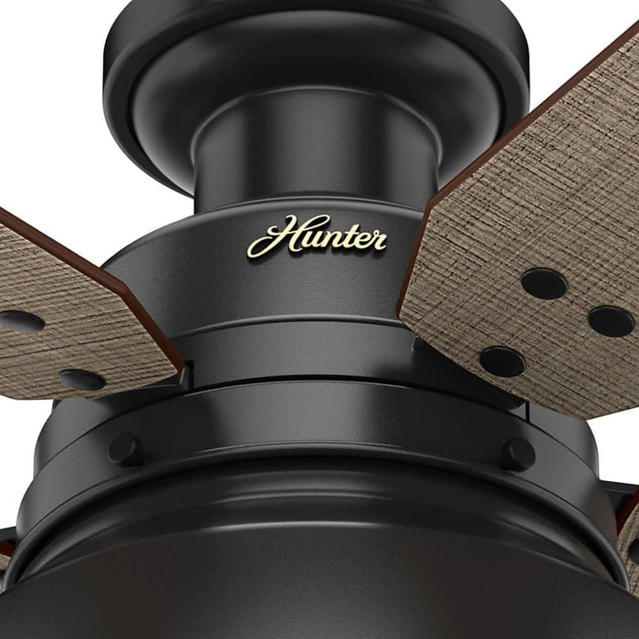 Matte Black Large Ceiling Fan with Light, Ceiling Hugger Ceiling Fans-7-ErisView
