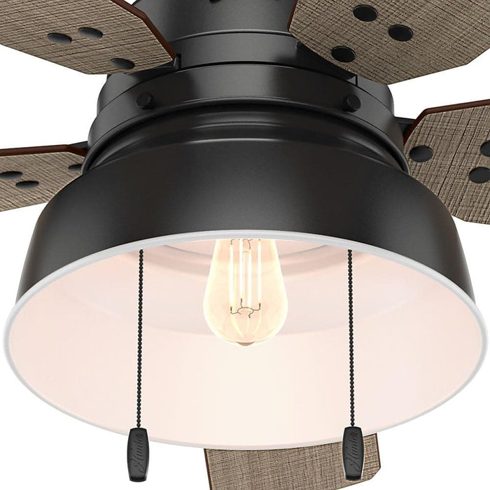 Matte Black Large Ceiling Fan with Light, Ceiling Hugger Ceiling Fans-8-ErisView