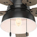 Matte Black Large Ceiling Fan with Light, Ceiling Hugger Ceiling Fans-8-ErisView
