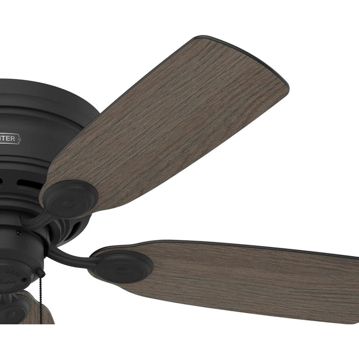 Matte Black Low Profile Ceiling Fan, Hugger Ceiling Fans-11-ErisView