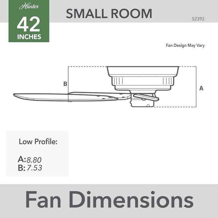 Matte Black Low Profile Ceiling Fan, Hugger Ceiling Fans-6-ErisView