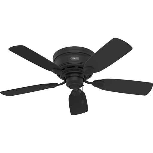 Matte Black Low Profile Ceiling Fan, Hugger Ceiling Fans-1-ErisView
