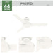 Matte White Ceiling Fan with Remote, Ceiling Hugger Ceiling Fans-2-ErisView