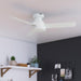 Matte White Ceiling Fan with Remote, Ceiling Hugger Ceiling Fans-4-ErisView