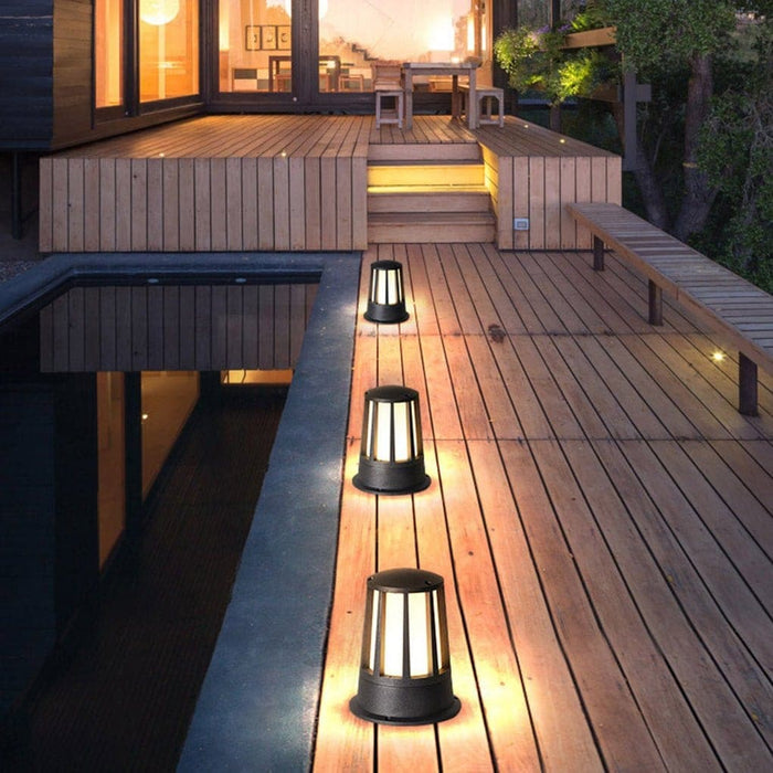 Minimalist LED Waterproof Landscape Lighting, Durable Aluminum Alloy & Glass Shade, IP54 Rated for Stylish Outdoor Home Decoration-ErisView-4