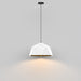 Minimalist Diamond Faceted Shade Single Pendant Light-White Shade-with Light On-ErisView
