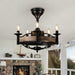 Modern Black Rustic Ceiling Fan Light Fixture, Chandelier Ceiling Fan with Lights, Farmhouse Style Ceiling Fan for Living Room Kitchen Island Bedroom-1-ErisView
