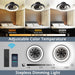 Modern Ceiling Fan with LED Light and Remote, Caged Flush Mount Low Profile Ceiling Fan, 360¡ã Oscillating Ceiling Fan for Bedroom Living Room Kitchen-3-ErisView