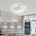 Modern Ceiling Fan with Light, Low Profile Flush Mount Dimmable Ceiling Fans with Lights and Remote-3-ErisView