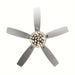 Modern Chrome 52 in. Downrod Mount Crystal Ceiling Fan with Light Kit Remote Control-ErisView