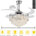 Modern Crystal Ceiling Fan with Lights and Remote, Decorative Dimmable Fandelier for Bedroom Living Room Dining Room Kitchen -2-ErisView