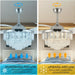 Modern Crystal Ceiling Fan with Lights and Remote, Decorative Dimmable Fandelier for Bedroom Living Room Dining Room Kitchen -4-ErisView