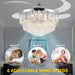Modern Crystal Ceiling Fan with Lights and Remote, Decorative Dimmable Fandelier for Bedroom Living Room Dining Room Kitchen -5-ErisView