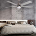 Modern Cylinder Fan with Silver Walnut Reversible Blades, 5 Blade Ceiling Fan, Brushed Nickel Ceiling Fan-3-ErisView