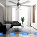 Modern Cylinder Fan with Silver Walnut Reversible Blades, 5 Blade Ceiling Fan, Brushed Nickel Ceiling Fan-7-ErisView