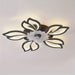 Modern Dimmable LED Ceiling Fan Light with Remote Control for Living Room Dining Room Office Bedroom-Black-ErisView