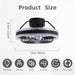 Modern Dimming Low Profile Flush Mount Ceiling Fan with Lights and Remote Control, 360¡ã Oscillating Ceiling Fan Light, Bladeless Enclosed Ceiling Fan-6-ErisView