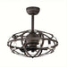 Modern Enclosed Ceiling Fan with Caged, Industrial Indoor Ceiling Fan with Light Kit Remote Control-ErisView