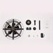 Modern Enclosed Ceiling Fan with Caged, Industrial Indoor Ceiling Fan with Light Kit Remote Control-ErisView