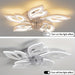 Modern Flower-Shaped LED Ceiling Fan Light with Remote, Dimmable Ceiling Fan Lamp for Bedroom Dining Room Kitchen Study Living Room-ErisView