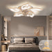 Modern Flower-Shaped LED Ceiling Fan Light with Remote, Dimmable Ceiling Fan Lamp for Bedroom Dining Room Kitchen Study Living Room-ErisView