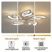Modern Flower-Shaped LED Ceiling Fan Light with Remote, Dimmable Ceiling Fan Lamp for Bedroom Dining Room Kitchen Study Living Room-ErisView
