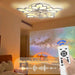 Modern Flower-Shaped LED Ceiling Fan Light with Remote, Dimmable Ceiling Fan Lamp for Living Room Bedroom Home Office Kitchen-ErisView