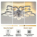 Modern Flower-Shaped LED Ceiling Fan Light with Remote, Dimmable Ceiling Fan Lamp for Living Room Bedroom Home Office Kitchen-ErisView