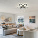 Modern Flower-Shaped LED Ceiling Fan with Light Remote Control, Dimmable Geometric Ceiling Fan for Living Room Bedroom Kitchen-ErisView