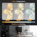 Modern Flower-Shaped LED Ceiling Fan with Light Remote Control, Dimmable Geometric Ceiling Fan for Living Room Bedroom Kitchen-ErisView