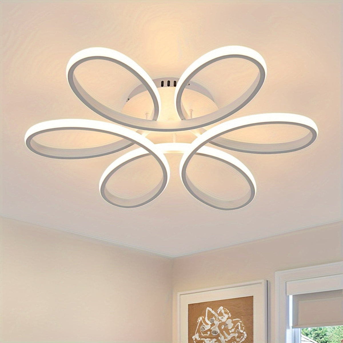 Modern Flower-Shaped LED Flush Mount Ceiling Light for Dining Room Living Room Bedroom-ErisView